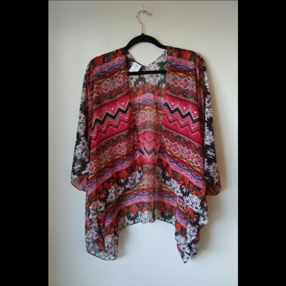 None Tops - OSFM Western Motif Wrap